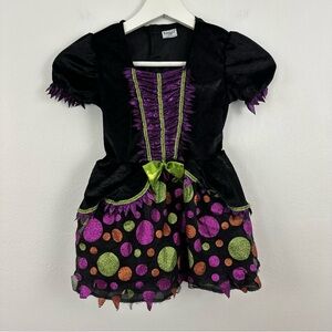 Spirit Halloween Girls Whimsical Witch Costume Size 5T/6T